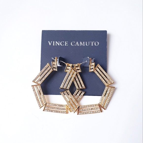Vince Camuto Jewelry - Vince Camuto Gold Hexagon Hoops